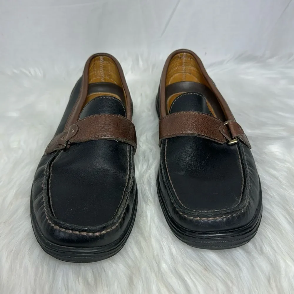 Tommy Bahama Black/Tan Leather‎ Loafers Sz 8 Tommy Bahama Black/Tan Leather‎ Loafers Sz 8  main image 3
